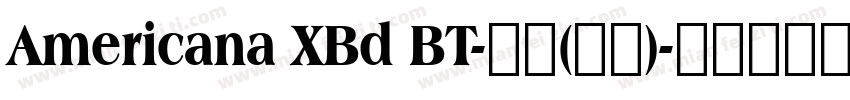 Americana XBd BT-普通(西方)字体转换